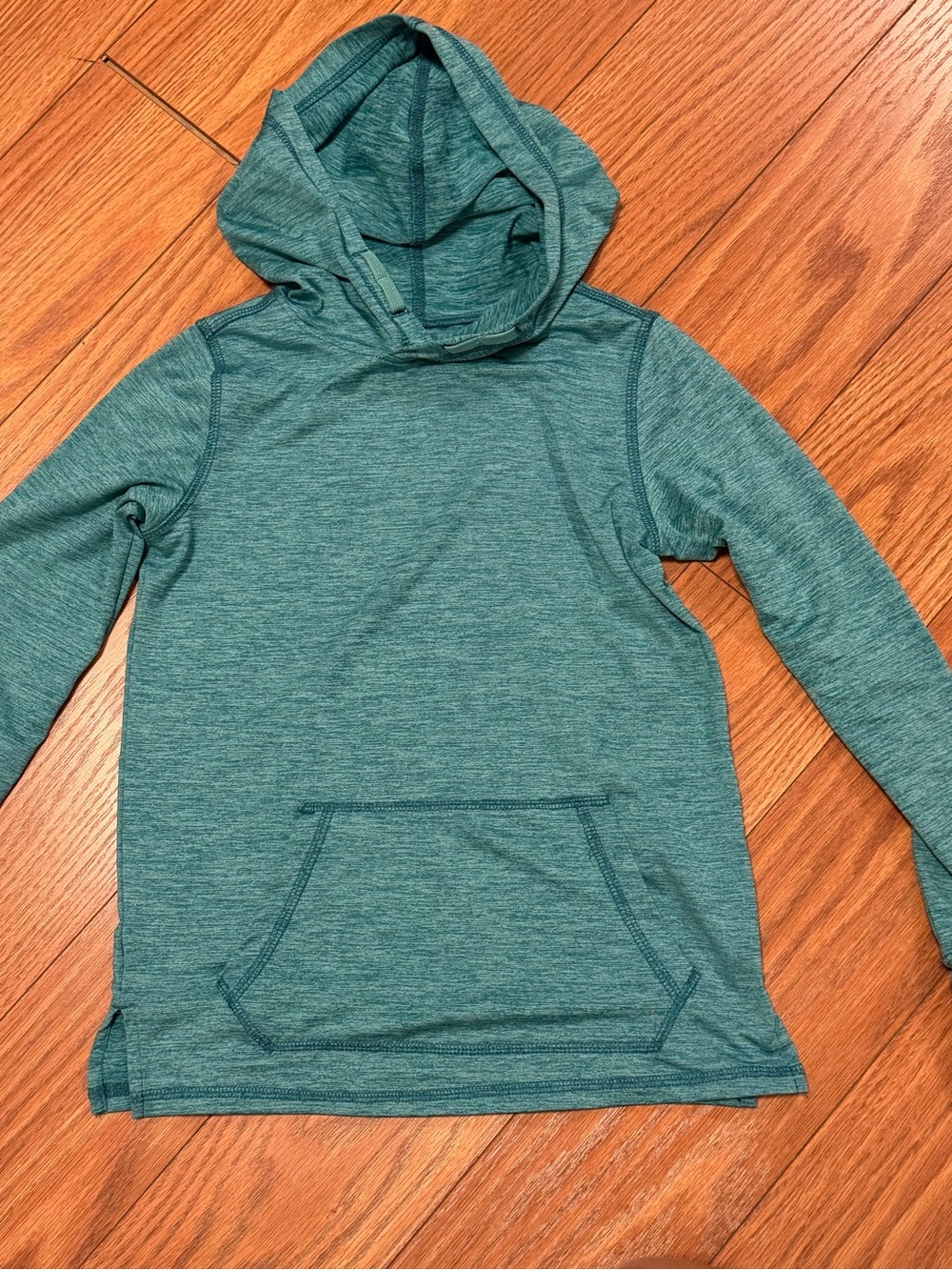 Lands' End Teal Hooded Long Sleeve Top